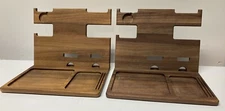 Modern Wood Wooden Desktop Bed Side Valet Organizers LOT OF 2