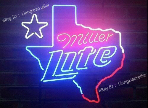 New Miller Lite Carolina Panthers Beer Bar Pub Neon Light Sign 24/"x20/"