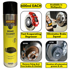 Hycote Brake Cleaner Spray 600ml Degreaser Disc Clutch Parts Remover Aerosol