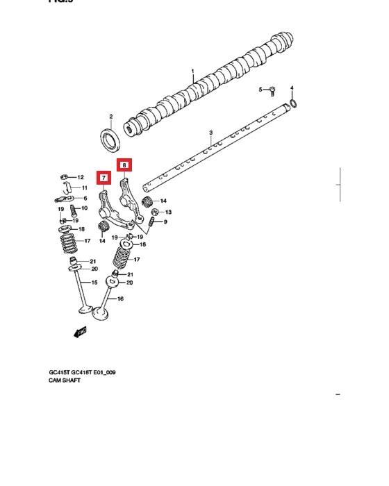 SUZUKI APV CARRY SUPER CARRY VITARA ESCUDO VALVE ROCKER EXHAUST ARM SET (2pcs) Foto 2 de 4