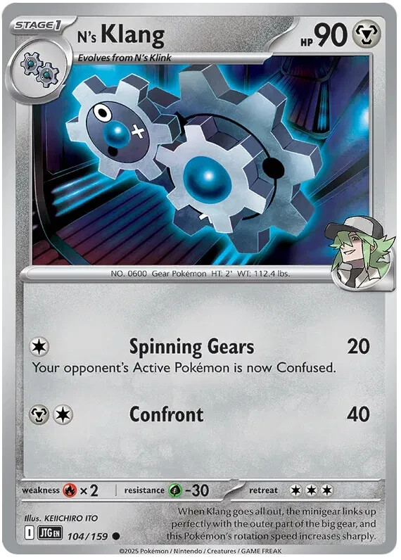  N's Klang Pokemon TCG Card 104/159