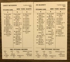 Strat-O-Matic Baseball Cards 1905 NY Giants 17 Cards, BASIC Play Only