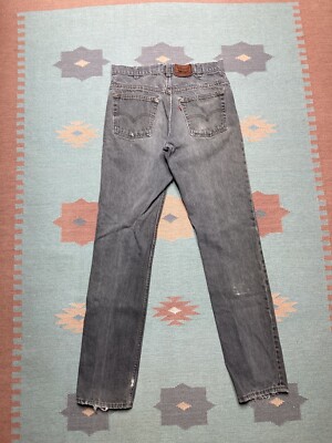 Vintage Levi's 40505 0259 jeans straight baggy faded black grunge