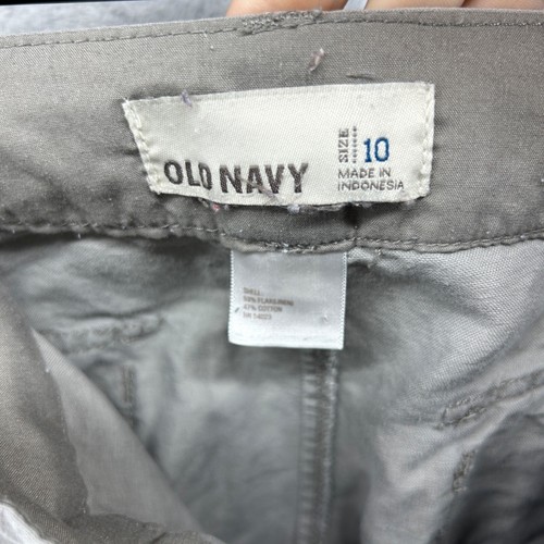 Old Navy Pants Women's Size 10 Gray Flat Front Linen Blend Wide Leg Y2K VTG - Picture 9 of 11