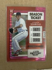 2022 Panini Chronicles Contenders Optic Pink Pulsar 10 Connor Seabold Red Sox RC