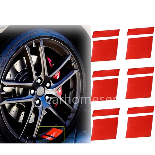6 Pcs Universal Reflective Car Wheel Rim Decal Sticker Vinyl Fit Dodge Charger - Picture 7 of 7
