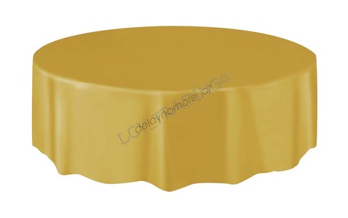 Round Wedding Party Tablecover Table Cover Cloth Plastic Tablecloth Birthday 84" - Picture 19 of 25