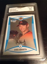 2008 Bowman Chrome #BCP164 Jake Arrieta RC Chicago Cubs GMA graded 10