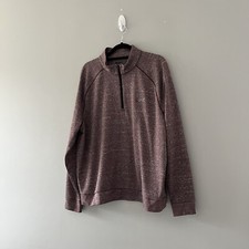 Greg Norman Red Pullover Sweater 1/4 Zip Fleece Size XL