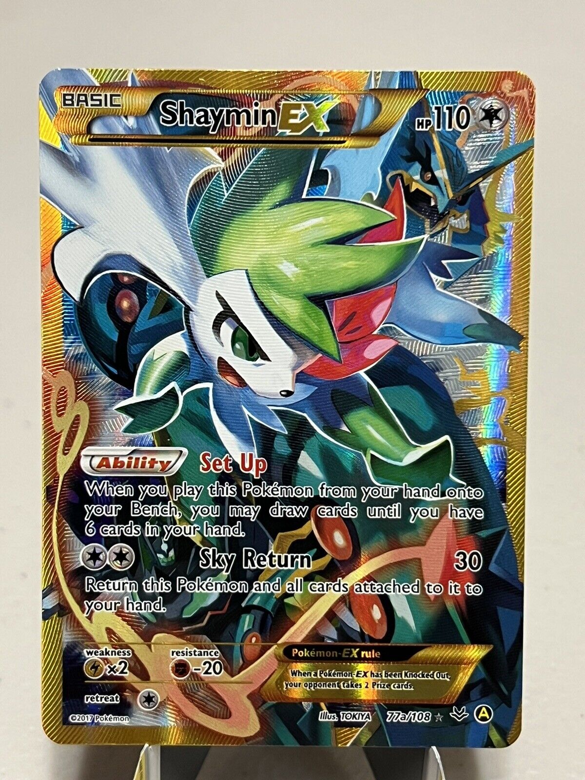 Carte Pokemon Francaise Shaymin Ex 77/108 Ciel Rugissant