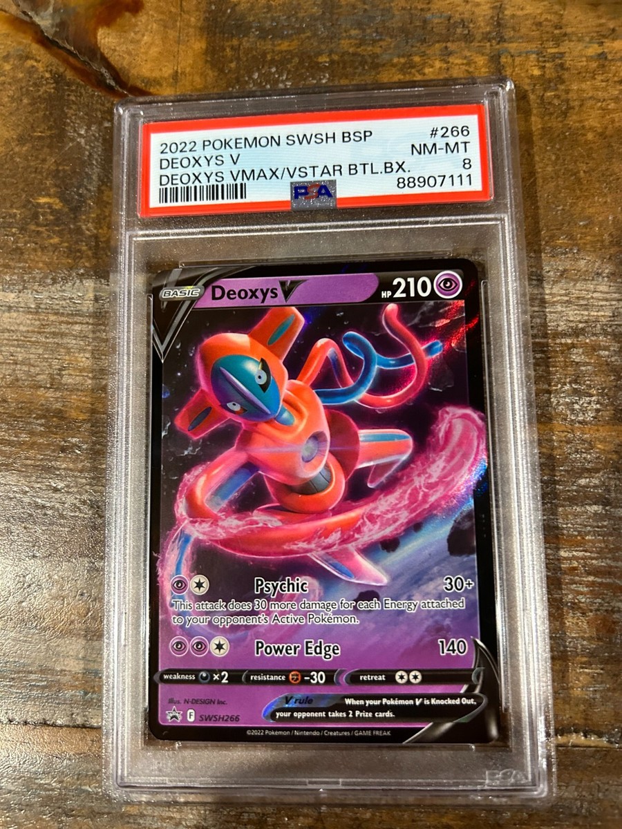 POKEMON 2022 Promo Vmax Vstar Battle Box DEOXYS V SWSH #266 PSA 8