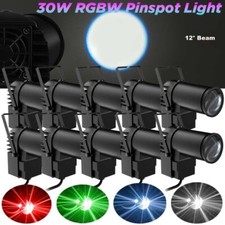 10PCS RGBW Pin Spot Light LED Beam Stage Light DMX Show Party Disco DJ Lighting