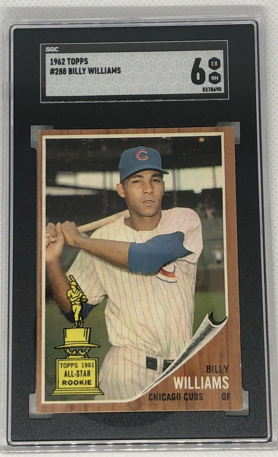 1962 Topps Billy Williams #288 Baseball Card Cubs SGC 6