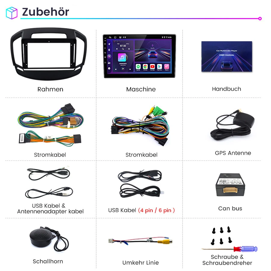 Für Opel Insignia A 2013-2017 Autoradio 1+32GB Android 14 GPS Navi WIFI RDS DAB+ - Bild 4 von 4