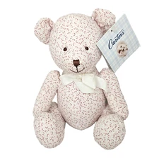 Carter's Bear Rattle Plush Pink Floral Baby Play Toy Just One Year Prestige