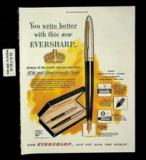 1951 Eversharp Fountain Pen Vintage Print Ad 20974