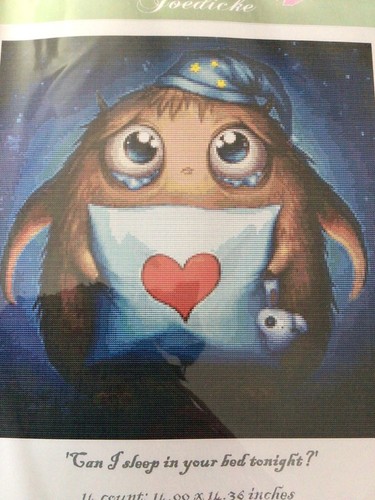 BN Gecko Rouge Jonas Joedicke “Can I sleep in your bed tonight” cross stitch kit
