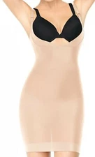 Spanx Body Slip Size 1X UK 22 24 Colour Nude Shapewear Open Bust Lightweight