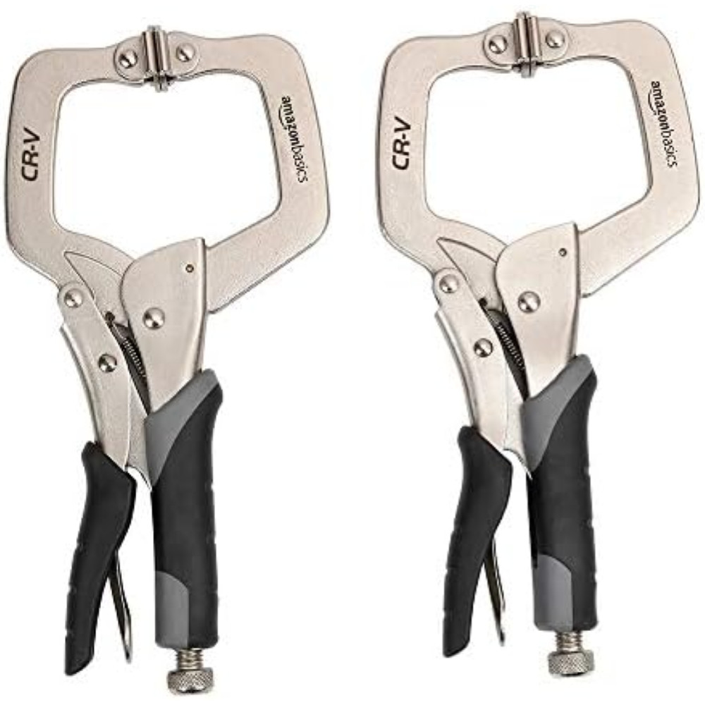 Amazon Basics Zwinge metallica, 11-inch, 2 unitÃ  (confezione da 1), Nero/Argent