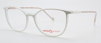 ETNIA BARCELONA Brille ULTRALIGHT 2 WH Quadrat Cat Eye Weiß Transparent Acetat M