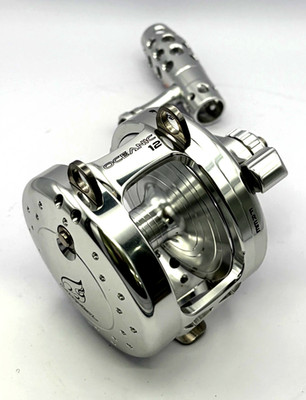 Maxel Oceanic 12 2-Speed Lever Drag Big Game Trolling Reel Silver