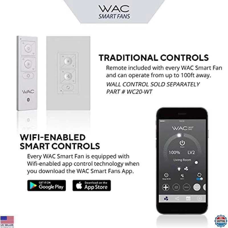 56" Smart Ceiling Fan with LED Light, Remote Control, Works with Alexa & App - Image 3 of 4