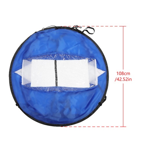 108 Cm Foldable Transparent Window Canoe Sail And Storage Bag Blue And White - Picture 6 of 8