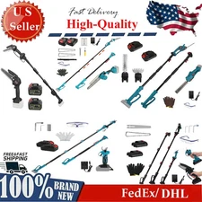 2-in-1 Brushless Pole Saw & Cordless Chainsaw Ajustable Pole for Wood Cutting