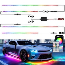 Underglow LED Lights for Cars 180 LEDs RGBI Neon Accent Strip Lights with 16 ...