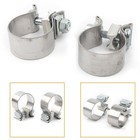 For Harley Electra Street Road Glide 2x Motorcycle Exhaust Clamp Chrome 1.75''