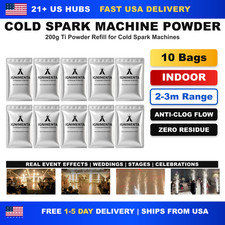 10 Bags Indoor 2-3M Cold Spark Machine Ti Powder for Stage Effect 200g/Bag 