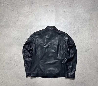 Zegna Sport Leather Bomber Jacket Size M Luxury Vintage | eBay