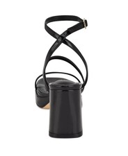 NIB! Nine West Women's Flame Square Toe Strappy Dress Sandals-Black, Size 5.5 M