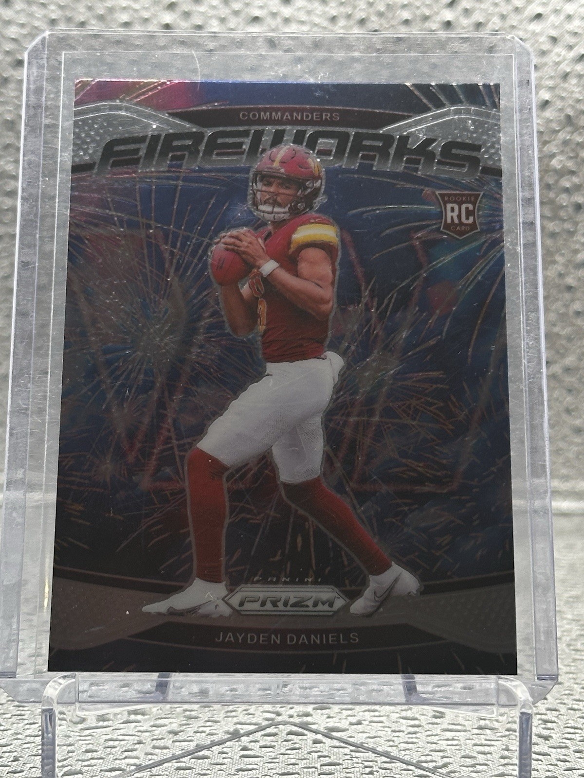 2024 Panini Prizm - Fireworks Jayden Daniels #24 (RC)