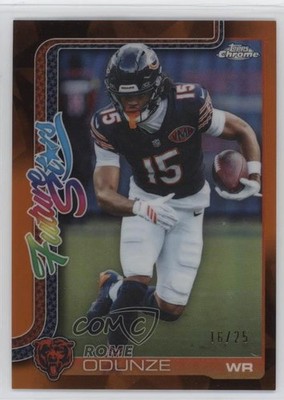 2025 Topps Chrome Future Stars Orange Refractor 16/25 Rome Odunze #FS-2 1j9t