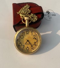 Watch elgin vintage pocket Collectible Antique Brass Pocket Watch W/ Box GIFT