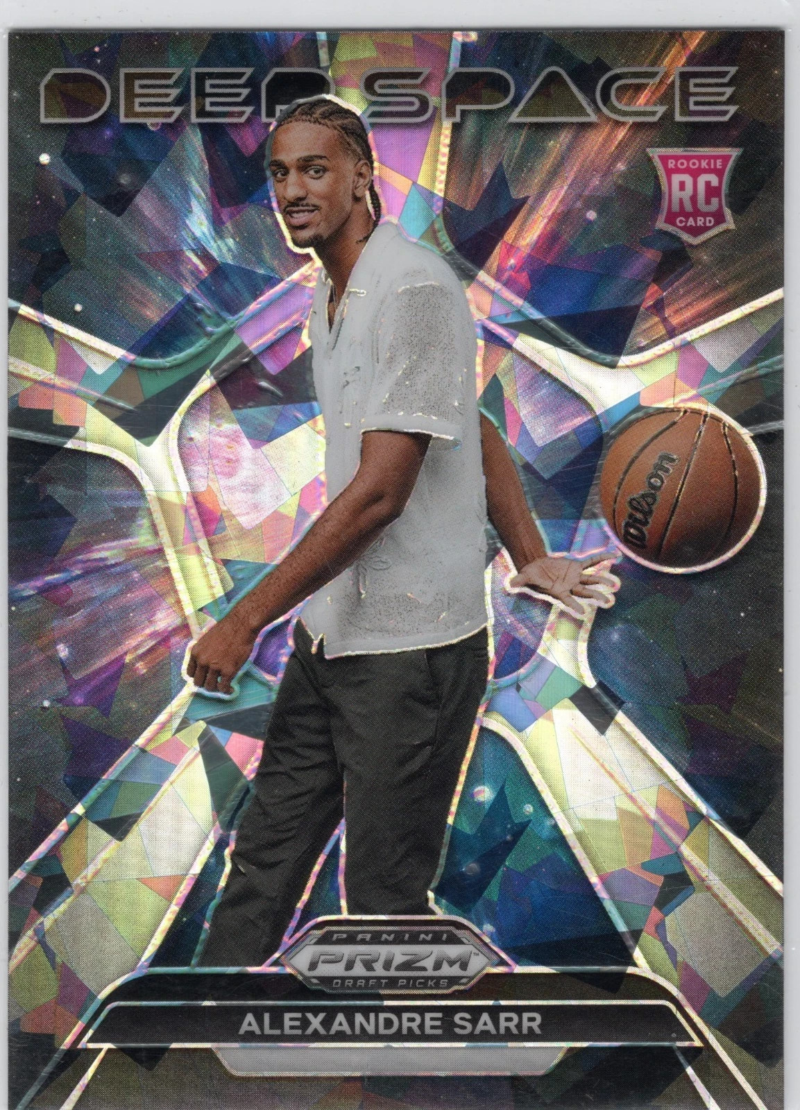 2024 Panini Prizm Alexandre Sarr Deep Space Black Cracked Ice #23
