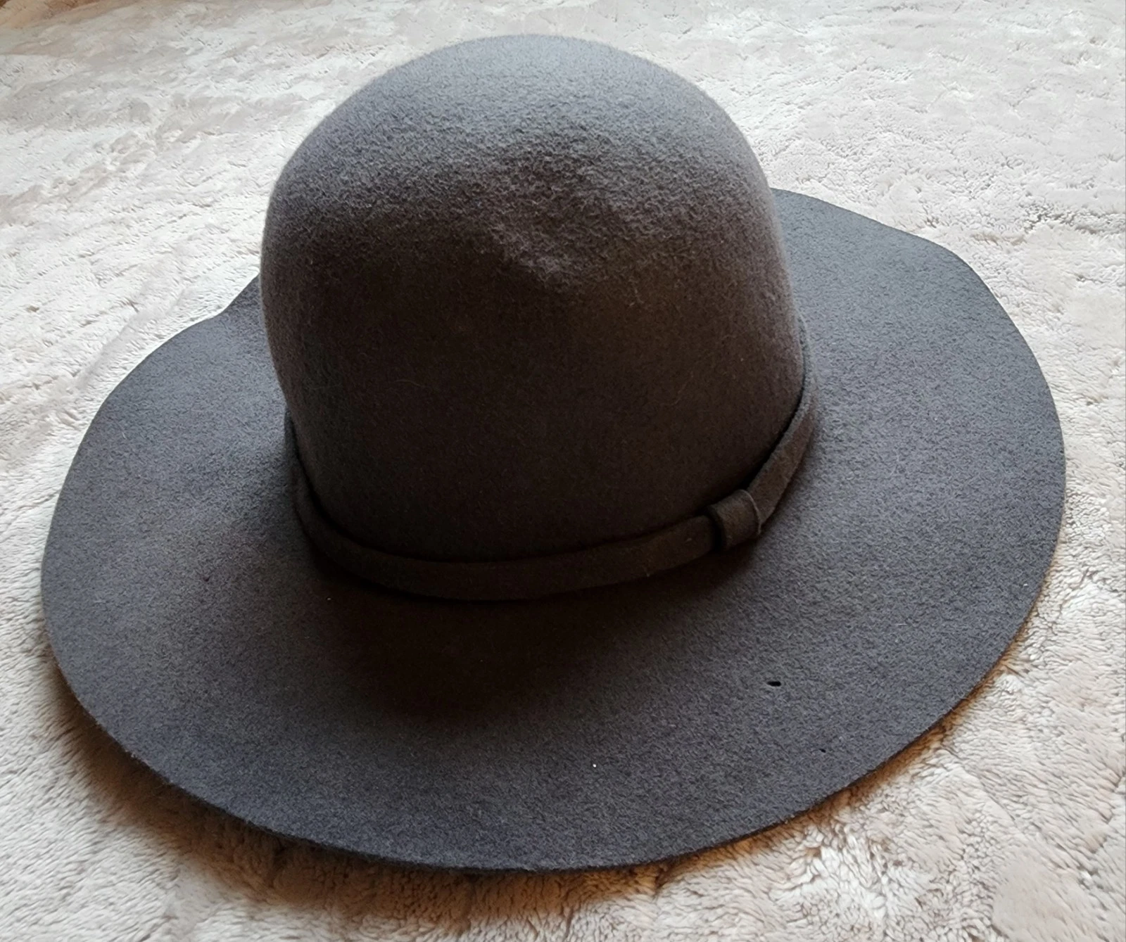 Grey Floppy 100% Whool Boho Hat