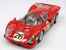 1967 Ferrari 412P 26 3rd Daytona Metal Chassis PVC Body Slot Car 1:24 Toptoys