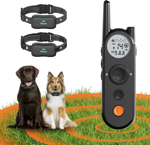 HTCUTO X3 WIRELESS DOG FENCE TRAINING COLLAR 3500FT RECHARGEABLE - BLACK