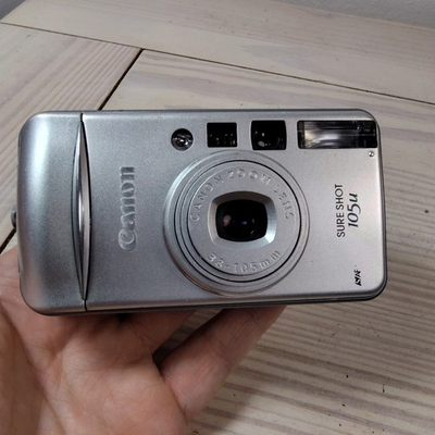 #ad CANON Sure Shot 105u 35mm Point and Shoot FILM Camera Vintage Tested WORKS $89.99