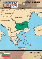 BULGARIA 1991 ProSet Desert Storm Geography Card #10 History Trivia NM