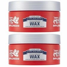 Image of Brylcreem Strong Hold Hair Wax 2 x 75ml Pack - Non-Greasy, Long-Lasting...