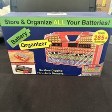 Battery Organizer Storage Holder Box Case with Tester 285 Batteries Double-Sided