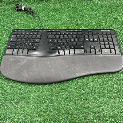 Microsoft Ergonomic Keyboard 1878 Wired USB 2.0 Black Tested