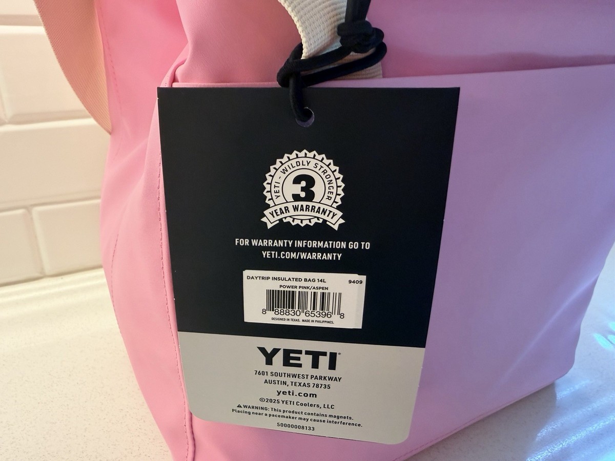 yeti bag warranty Daytrip Lunch Box Sandstone Pink Cooler including a zippered compartment Another testament to the warranty!