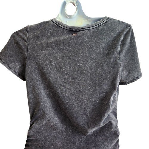 Victoria's Secret PINK Mottled Black Ruched T-Shirt Dress Relaxed Street Style L - Picture 6 of 12