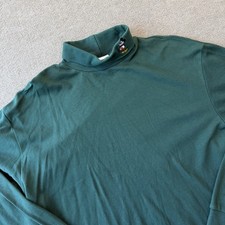 NWOT Vintage The Disney Store Green Turtleneck Mickey Mouse Embroidered Size L