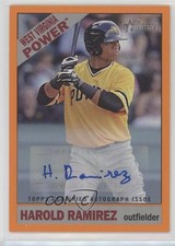 2015 Heritage Minor League Edition Orange Border 18/25 Harold Ramirez Auto 2d9