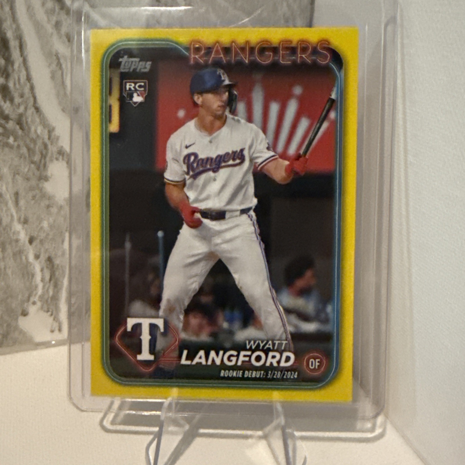 2024 Topps Update Series Rookie Debut Yellow Rainbow Foil SP (RC) Wyatt Langford